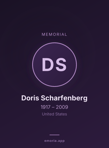 Memorial portrait of Doris Scharfenberg