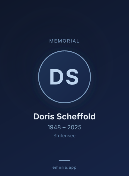 Memorial portrait of Doris Scheffold