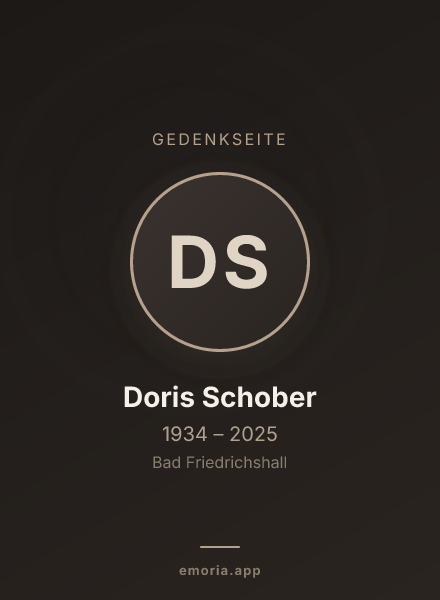 Gedenkportrait von Doris Schober