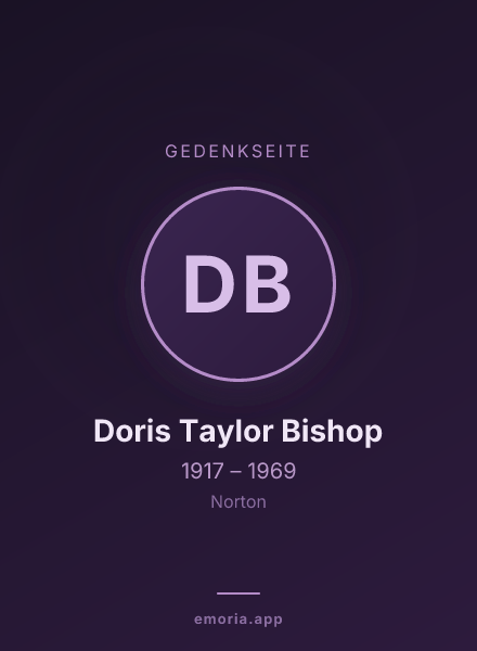 Gedenkportrait von Doris Taylor Bishop