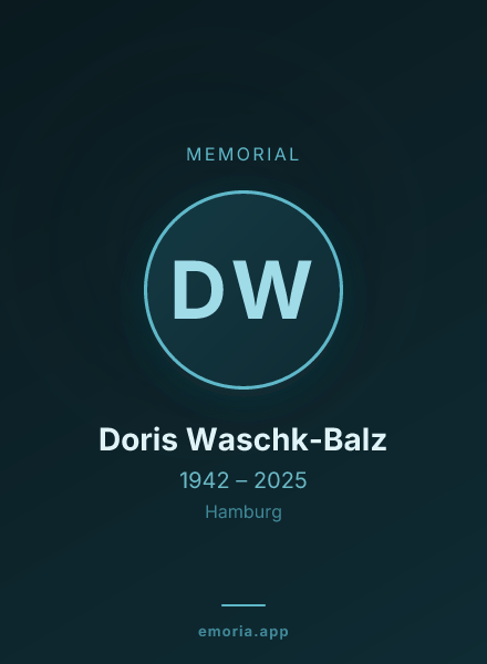 Memorial portrait of Doris Waschk-Balz