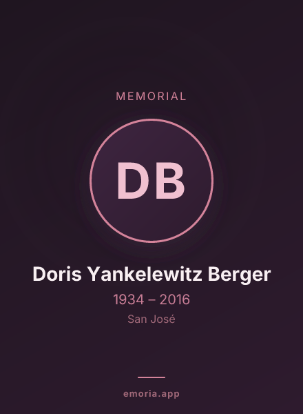 Memorial portrait of Doris Yankelewitz Berger