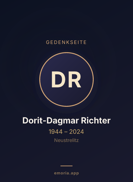 Gedenkportrait von Dorit-Dagmar Richter