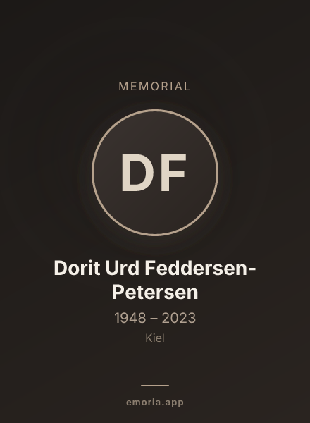 Memorial portrait of Dorit Urd Feddersen-Petersen