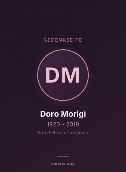 Gedenkportrait von Doro Morigi