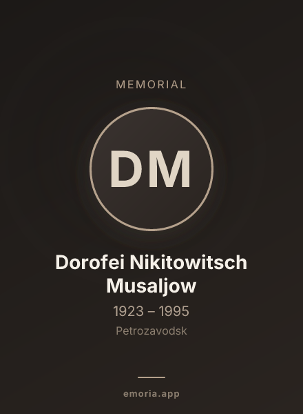 Memorial portrait of Dorofei Nikitowitsch Musaljow