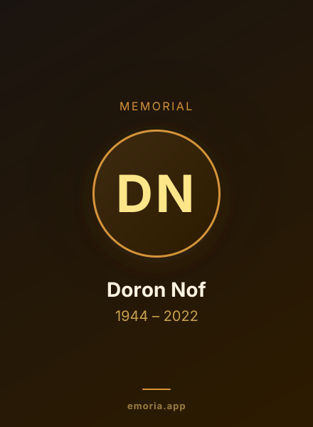 Memorial portrait of Doron Nof