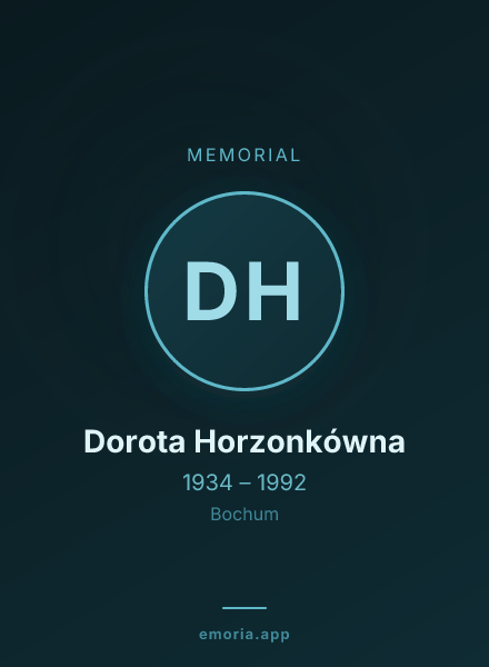 Memorial portrait of Dorota Horzonkówna