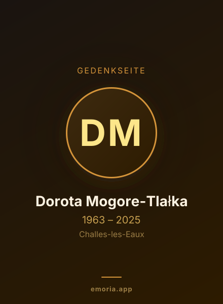 Gedenkportrait von Dorota Mogore-Tlałka