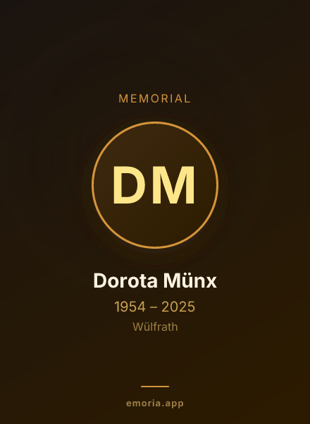 Memorial portrait of Dorota Münx