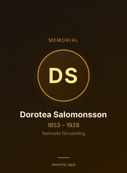 Memorial portrait of Dorotea Salomonsson