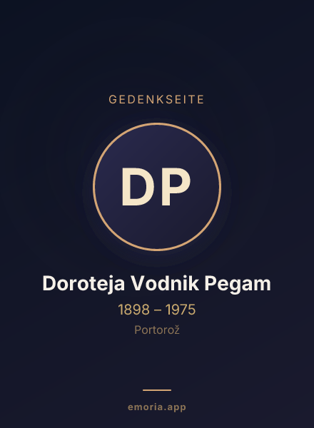 Gedenkportrait von Doroteja Vodnik Pegam