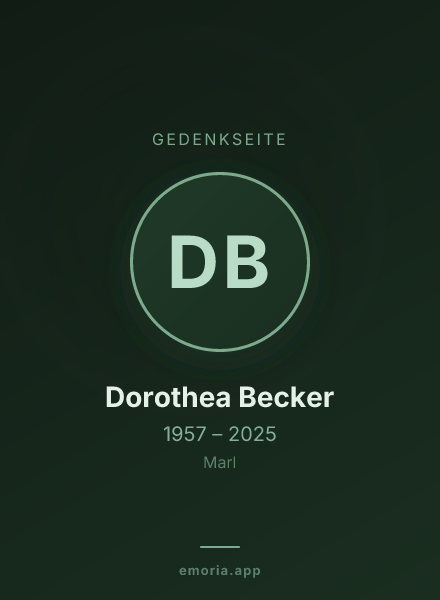 Gedenkportrait von Dorothea Becker