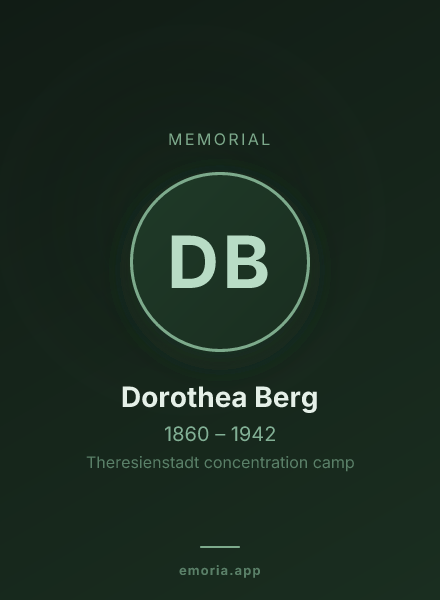 Memorial portrait of Dorothea Berg