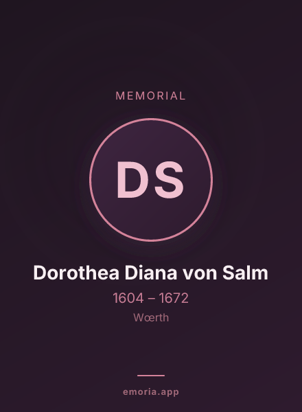 Memorial portrait of Dorothea Diana von Salm
