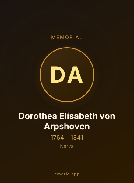 Memorial portrait of Dorothea Elisabeth von Arpshoven