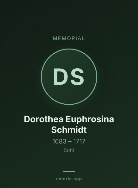Memorial portrait of Dorothea Euphrosina Schmidt
