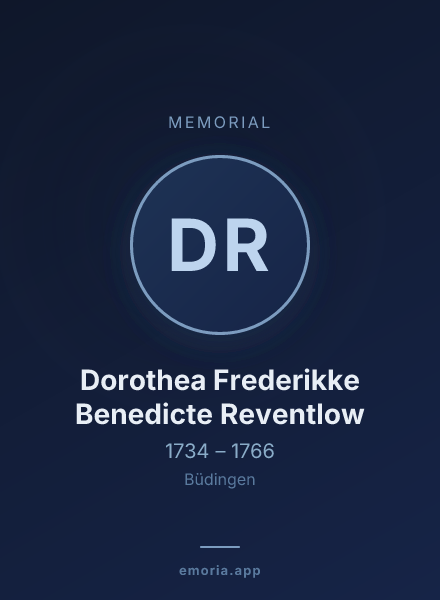 Memorial portrait of Dorothea Frederikke Benedicte Reventlow
