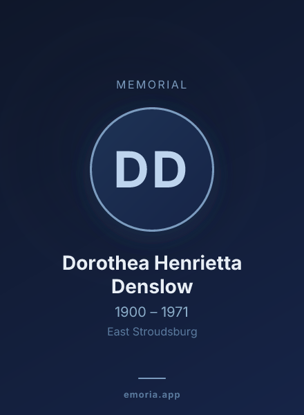 Memorial portrait of Dorothea Henrietta Denslow