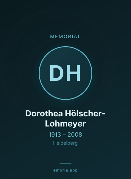 Memorial portrait of Dorothea Hölscher-Lohmeyer
