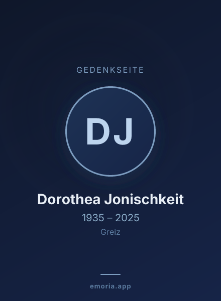 Gedenkportrait von Dorothea Jonischkeit