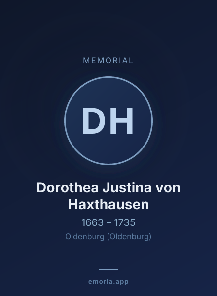 Memorial portrait of Dorothea Justina von Haxthausen
