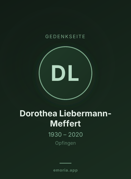 Gedenkportrait von Dorothea Liebermann-Meffert