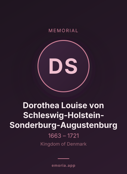 Memorial portrait of Dorothea Louise von Schleswig-Holstein-Sonderburg-Augustenburg