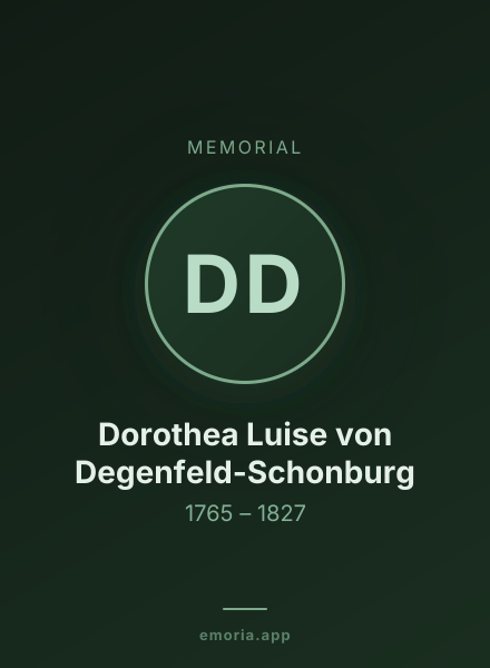 Memorial portrait of Dorothea Luise von Degenfeld-Schonburg