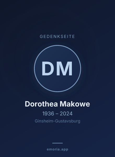 Gedenkportrait von Dorothea Makowe