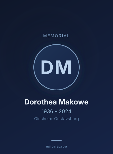 Memorial portrait of Dorothea Makowe