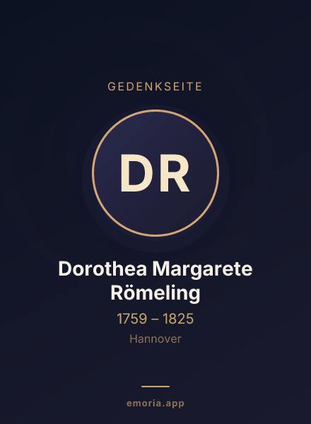 Gedenkportrait von Dorothea Margarete Römeling
