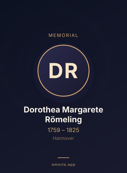 Memorial portrait of Dorothea Margarete Römeling