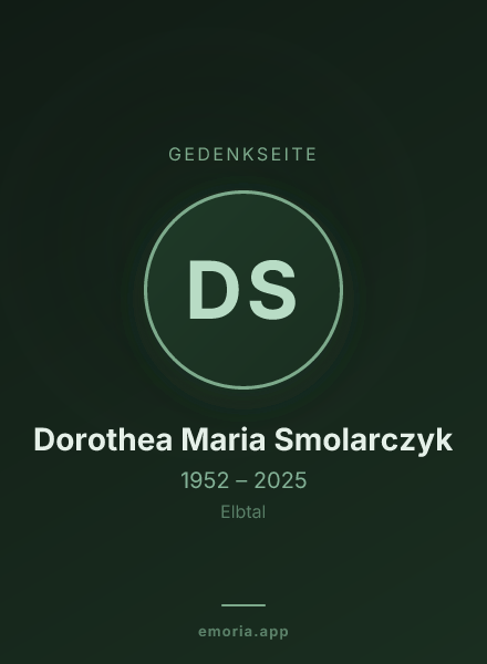Gedenkportrait von Dorothea Maria Smolarczyk