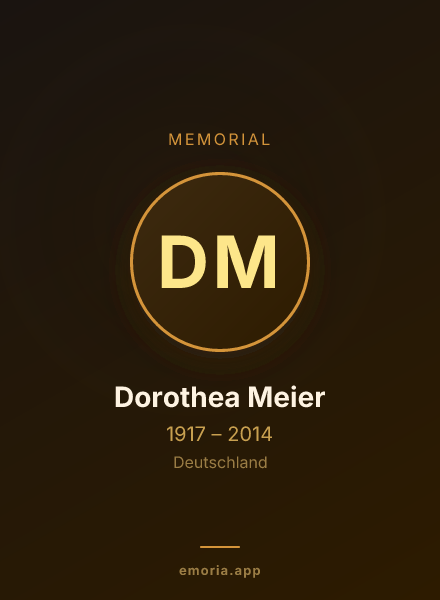 Memorial portrait of Dorothea Meier