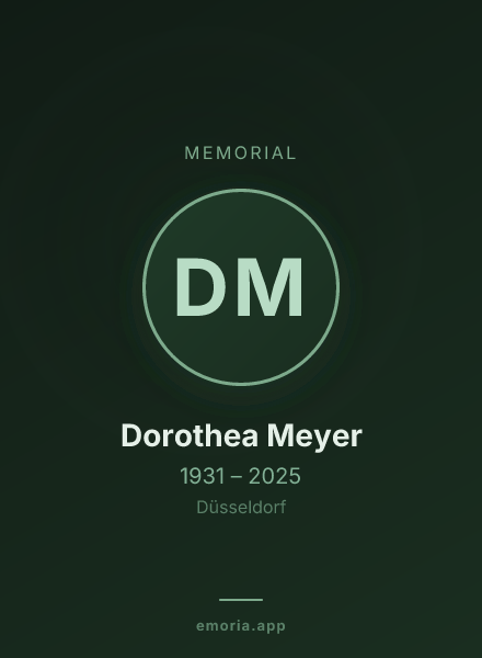 Memorial portrait of Dorothea Meyer