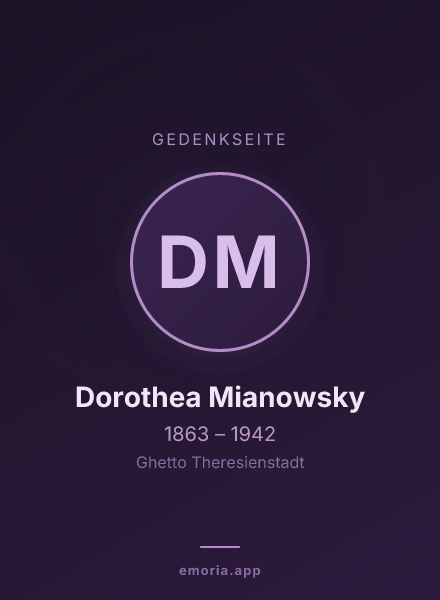 Gedenkportrait von Dorothea Mianowsky