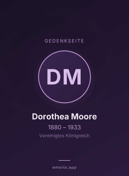 Gedenkportrait von Dorothea Moore