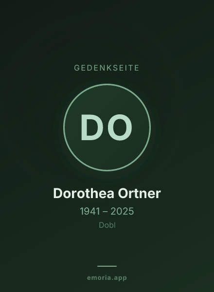 Gedenkportrait von Dorothea Ortner