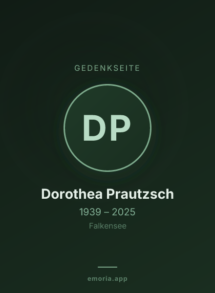 Gedenkportrait von Dorothea Prautzsch