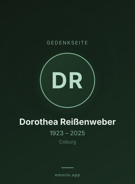 Gedenkportrait von Dorothea Reißenweber