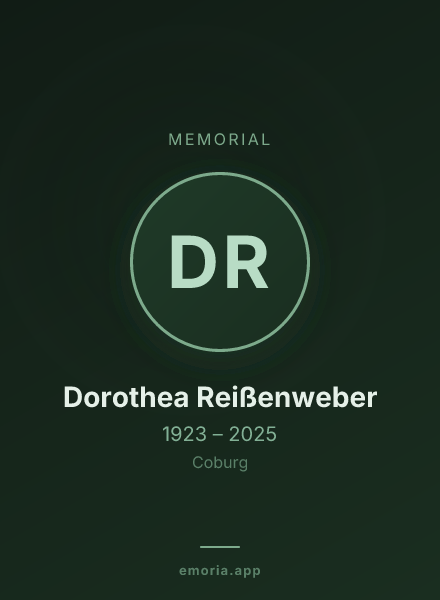 Memorial portrait of Dorothea Reißenweber