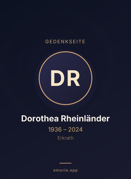 Gedenkportrait von Dorothea Rheinländer