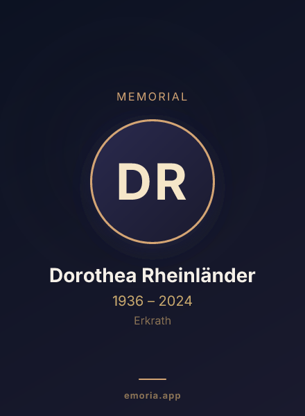 Memorial portrait of Dorothea Rheinländer