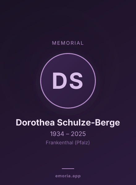 Memorial portrait of Dorothea Schulze-Berge