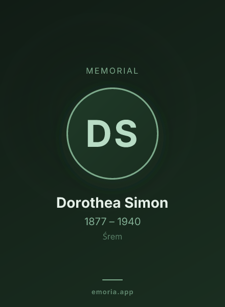 Memorial portrait of Dorothea Simon