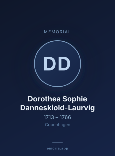 Memorial portrait of Dorothea Sophie Danneskiold-Laurvig
