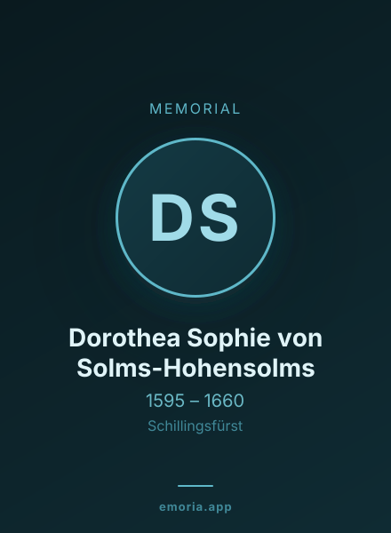 Memorial portrait of Dorothea Sophie von Solms-Hohensolms