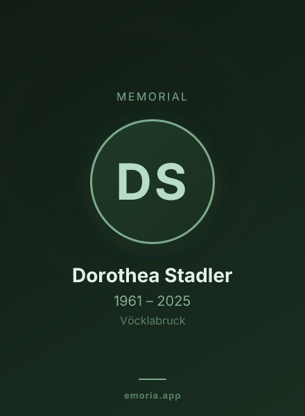 Memorial portrait of Dorothea Stadler