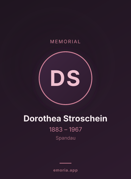 Memorial portrait of Dorothea Stroschein